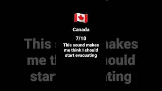 Ranking world countries by how scary their EAS alarm is: Canada #canada
