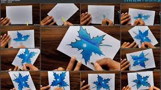 Beautiful Double Exposure Drawing for beginners with water colour pencils step by step mp4