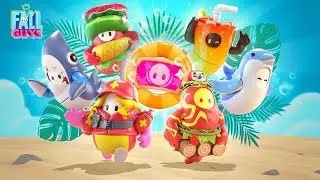 Fall Guys - Tropical Tides Fame Pass skins,emotes, celebration🔥
