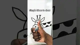 For those who love to draw a cute giraffe #shorts #howtodraw #howto #viral #art #giraffe #simple