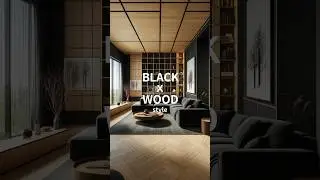 Black x Wood Style House #airoomtour #interior #roomtour #blackinterior #woodinterior