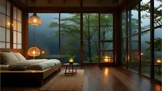 Soothing Piano with Quiet Rain at Night | Peaceful Sleep Music for Relaxation and Rest