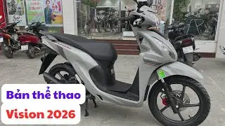 Vision 2026 bản thể thao màu xám. Review vision 2026 màu xám xi măng.Vision 2026 bản cao #vision2026