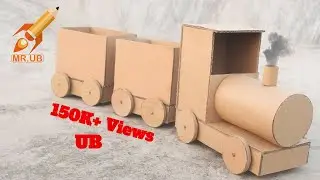 How To Make a Cardboard Train At Home | DIY Train