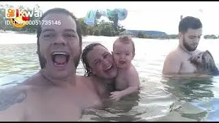 [2020-abr10] Lu&iacute;sa e Cris banhando no lago Manso