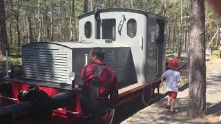 Szkolenie maszynisty LS40 i obsługi przejazdu kolejowego dla dzieci w Muzeum Kolei Helskich