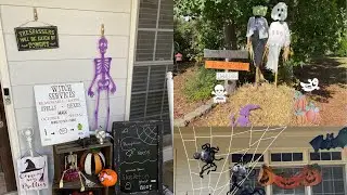 Halloween Outdoor Home Tour | Front Porch | Yard | Garage