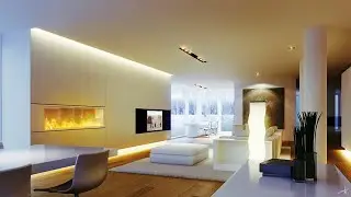 Modern lighting in the living room