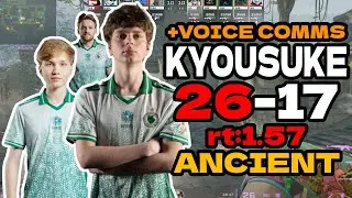 kyousuke (26-17) rt:1.57 w/m0NES/NiKo +VOICE l EU FACEIT (ancient) | Jul 17, 2025 #cs2 #pov