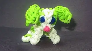 Rainbow Loom Charm: DOG Puppy:  How to make Loom Bands Tutorial