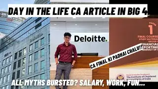 Life of CA Article in Deloitte (BIG 4)| Do I get time to study?CA articleship vlog|BIG 4 articleship