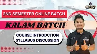 2nd Sem New Batch | Introduction & Syllabus Discussion | Polytechnic Studies | RK Sir