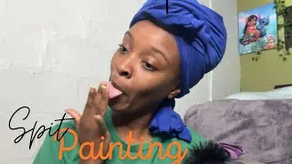 ASMR🤍FAST-SPIT PAINTING👅 (pay attention don&rsquo;t miss)