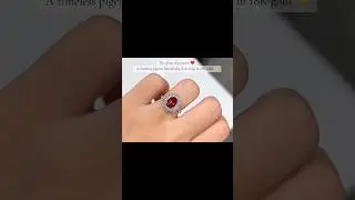 Oval Pigeon Blood Ruby Halo Ring | 18K Gold Luxury Elegance