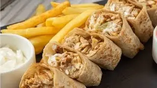 سندويتش الشاورما السوري مع عيش التورتيلا #اكلات الصيف#سهل وسريع 🥰😍🤩💯