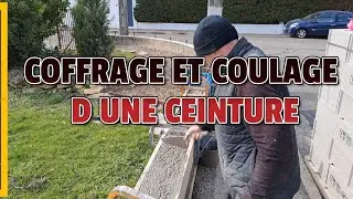 Coffrage d une ceinture de 32 mètres en béton | Coulage d'une ceinture en béton armé
