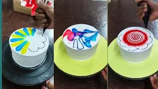 Multi colour colour design multicolor #pineapplecak #cakedesign #shhort #rasmalai #cake 