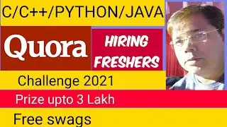 Quora Programming Challenge 2021 | Quora partner program | Free Swags| Certificate &ndash; freshers hiring