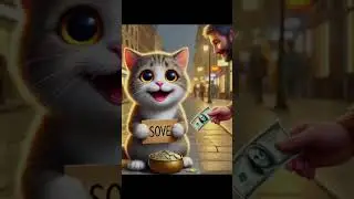 Cat begging give money #animals #cat #cats #funny #kitten #meow #unstoppable #catvideos #cute