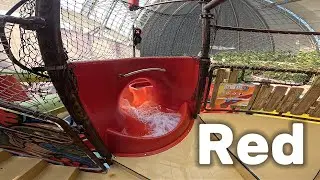 Red | Jungle Splash | Water Slide in Water Park Tropical Islands Germany, POV 4k