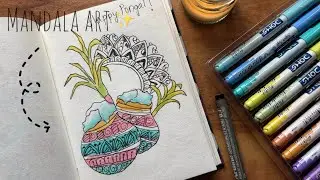🎶 Mandala Art with Rain ASMR | Relax, Focus & Meditate | #trending #art 