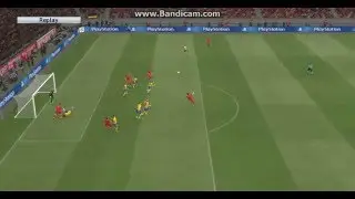 robert lewandowski amazing bicycle goal vs barcelona Pes 2016