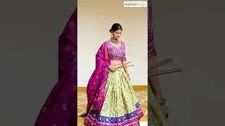 Fuchsia And Mint Green Print Work Trendy Lehenga Choli