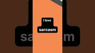 I Love Sarcasm #shorts #sarcasm
