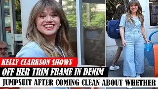 Kelly Clarkson Shows Off Her Trim Frame In Denim Jumpsuit After Coming Clean About Whether