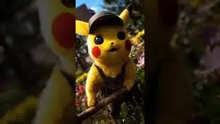 Realistic Pikachu doing some work in Real world