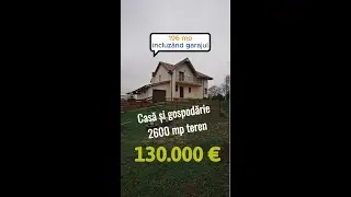 𝐂𝐚𝐬𝐚̆ 𝐬̦𝐢 𝐠𝐨𝐬𝐩𝐨𝐝𝐚̆𝐫𝐢𝐞 – 3 dormitoare, teren de 2600 mp