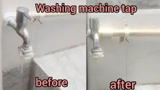 Washing machine tap repairing#water 💦bro shankar#how to replace leaking washing machine top spindle.