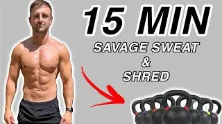 15 MIN: SAVAGE SWEAT! Single FULL BODY KETTLEBELL Workout
