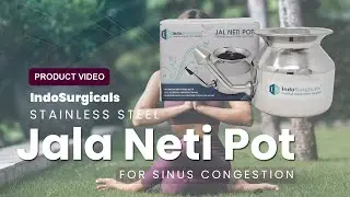 IS IndoSurgicals Stainless Steel Ayurvedic Jala Neti Pot for Sinus Congestion