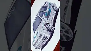 Легендарна кінотачка Volkswagen Vento VR6 #fastandfurious #car #art #porsche #drawing #automobile