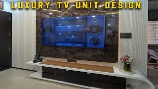 Living Room TV Unit Design | TV Unit Design | Stone Tile TV Unit Interior Design | Ep-21