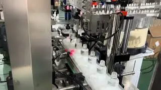 Automatic 8 nozzles serum bottle filling capping line, dropper bottle filling machine