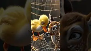 Duck and the Deer&rsquo;s Friendship #duck #cutestory #duckstory #shorts #youtubeshorts #emotionalstory