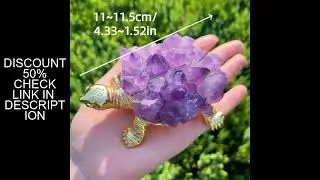 1pc Natural Amethyst Teeth Tortoise Gemstone Animal Turtle Statue Home Decoration Gifts