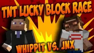 Sjukaste TNT racet EVER - Jnx & Whippit kör Lucky Block TNT Race | Minecraft Mod 1.8
