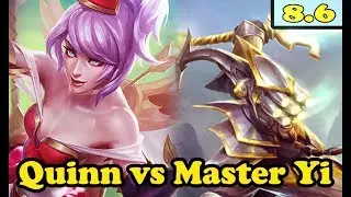 QUINN JUNGLE vs MASTER YI Full Gameplay - S8 LOL 8.6 - LolLap