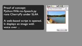Wiki-to-Speech and CherryPy on SL4A