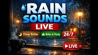 🌧️ Rain Sounds Live &ndash; 24/7 Relaxing Rain for Sleep, Study & Stress Relief 🌧️