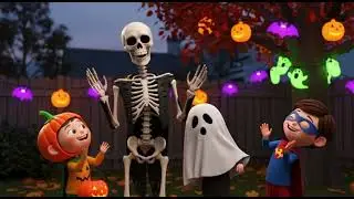 The Skeleton Dance | Halloween Song for Kids | Spooky Fun 3D Cartoon Music Video