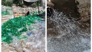 Plastic Bottle Recycling Process | Plastic Bottle Crusher | Small Scale Industry | Pakistan 🇵🇰