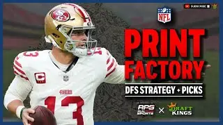 NFL DFS Picks & Lineups | PANTHERS @ 49ERS | 11/24 - MNF Print Factory