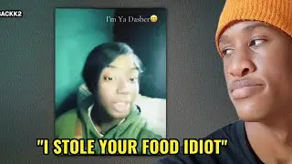 THIS TIKTOKER GOT HER FOOD STOLEN BY A DOORDASH EMPLOYEE