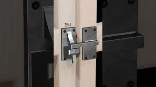 Automatic wooden gate latch mechanism.  #gate #door #lock #latch