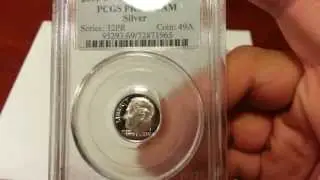 Three PCGS PR69DCAM Slabed Silver dimes 90% Silver Roosevelt Dimes