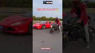 Kawasaki H2 vs. Ferrari F8: The Showdown😈👑 #shorts #ninja #h2r #trending #viralvideo